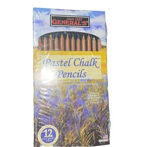 General's Multi-Pastel Chalk Pencils Assorted Colors‎ Set of 12 B-Z